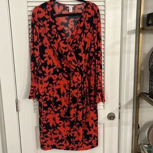 London Times Faux Wrap Dress